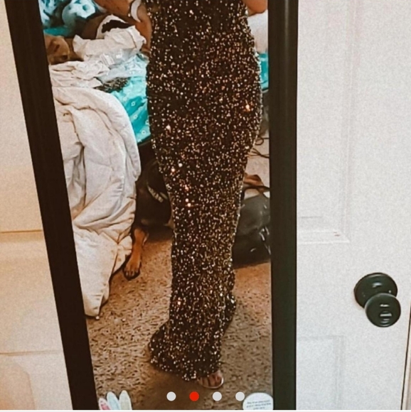 Black sequin prom dress - Picture 2 of 4